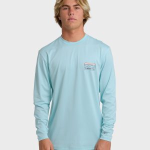 Runner UPF 50 Long Sleeve Surf Tee - Blue Heather