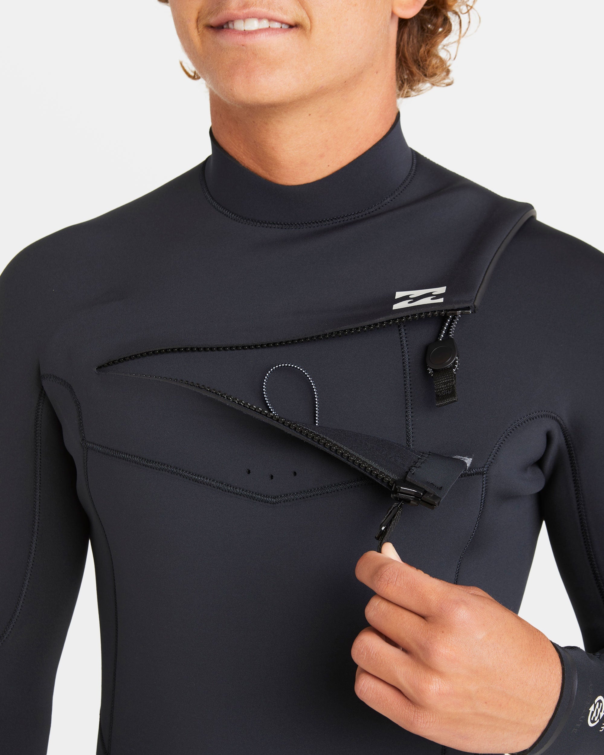 4/3mm Absolute Natural Upcycler GBS Chest Zip Wetsuit - Black - Image 4