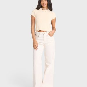 Free Fall Flare 5-Pocket Pants - Sea Salt