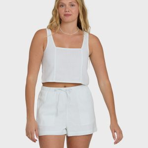 Wanderer Seersucker Stripe Woven Shorts - Clearwater