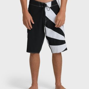 A.I. Rising Sun Pro 22 Boardshorts - Black/White