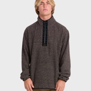 Frontier Mockneck Quarter-Zip Fleece - Black