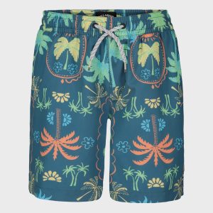 Little Boys Sundays Layback Swim Trunks