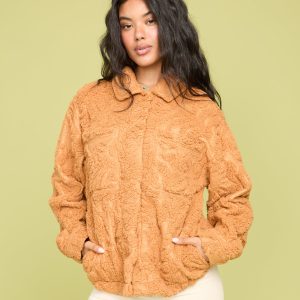 Sundown Sherpa Shacket - Camel